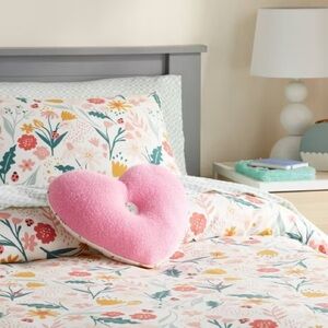 Heart Reversible Mini Decorative Pillow Pink - Pillowfort